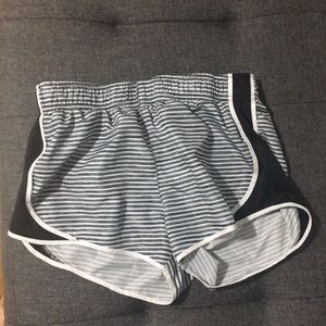 Black and white athletic shorts
